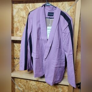 WildFang NWT The Empower Colorblock Tux Blazer Mauve/Black Size XL Womans
